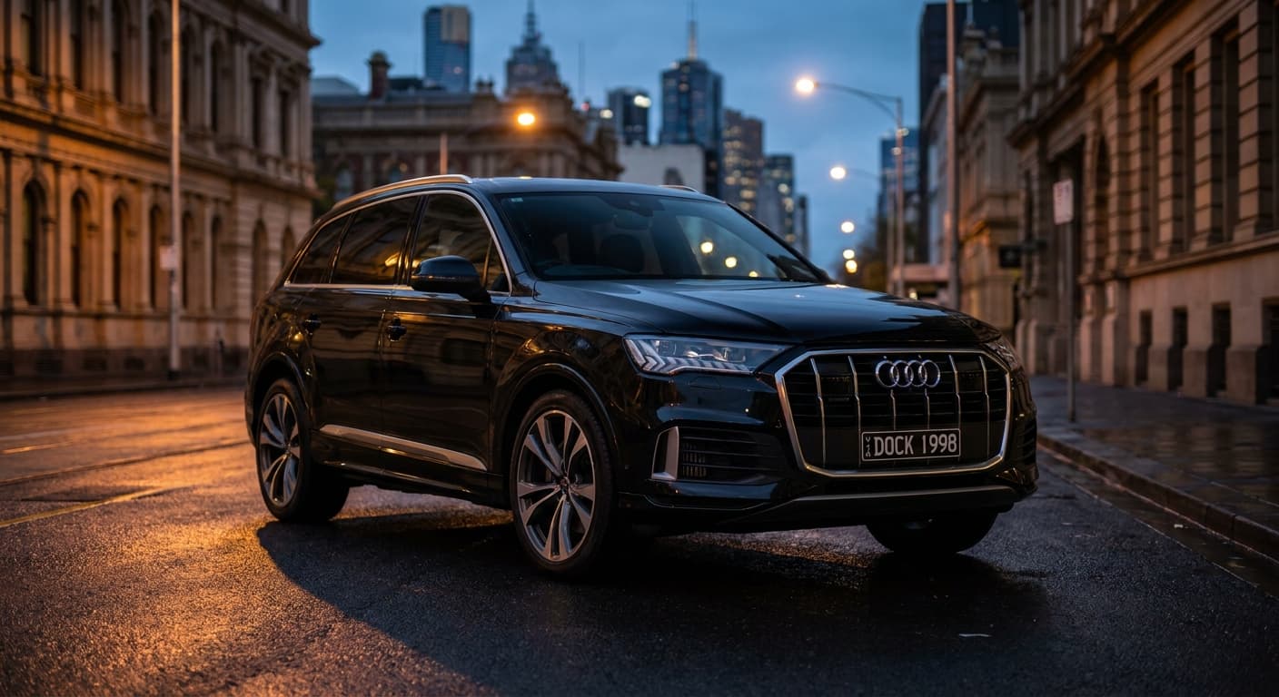 Black Audi Q7 luxury SUV in Melbourne